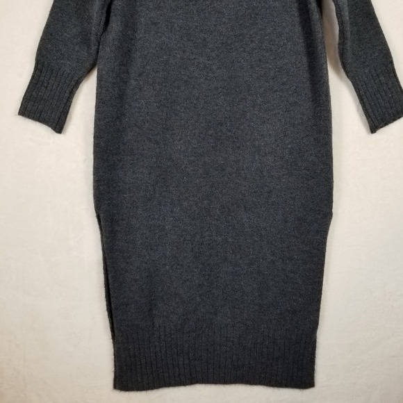 Daily Practice Anthropologie Charcoal Gray Turtleneck Sweater Dress Small MIDI - Picture 5 of 10